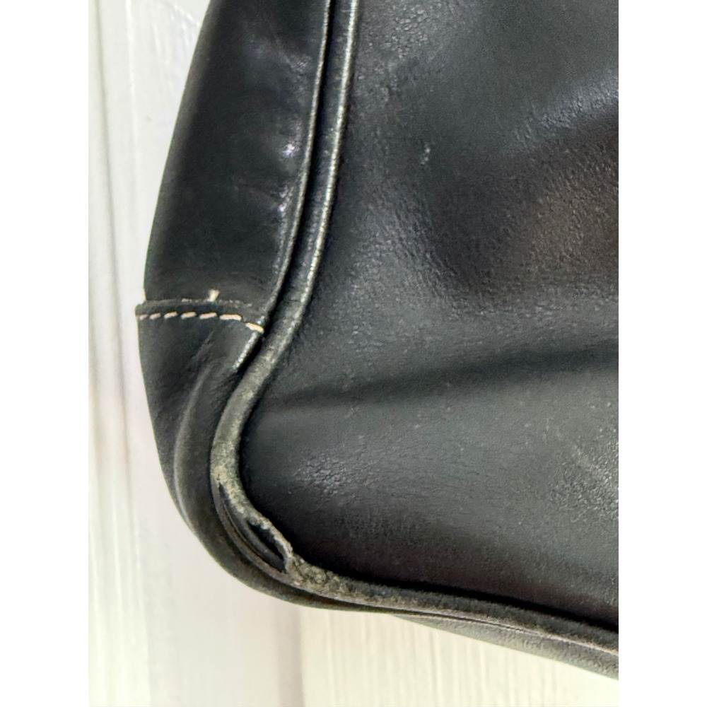 Coach Soho Black Leather Small Hobo Bag Vintage 7789 Contrast Stitch Costa Rica - Picture 5 of 9